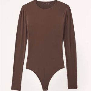 Abercrombie & Fitch Chocolate Long Sleeve Seamless Bodysuit